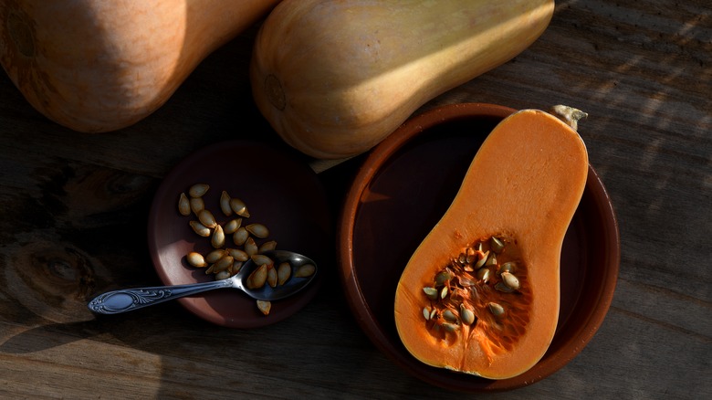 Sliced butternut squash in a bowl