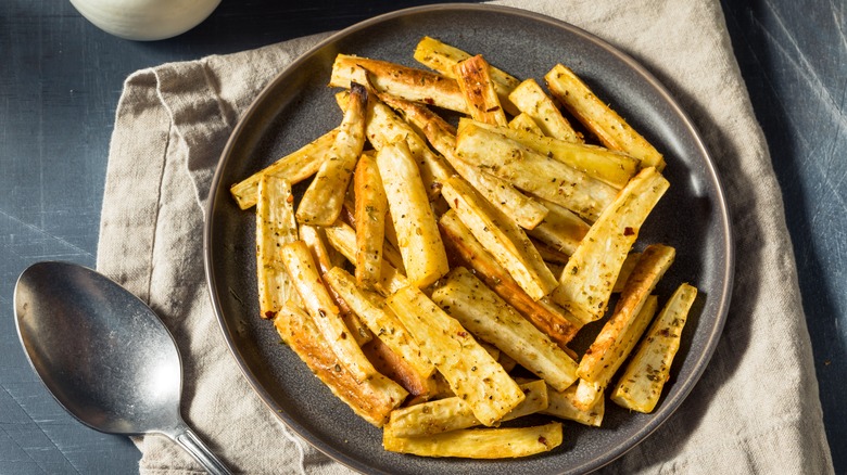 Plate of parsnip fries