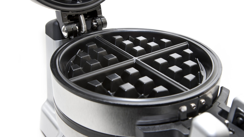 Close-up of waffle maker