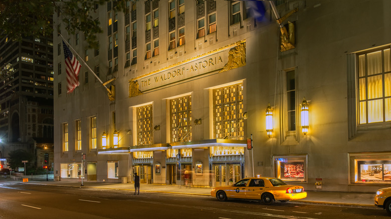 The Waldorf-Astoria hotel entrance