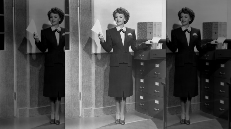 1940s era office worker