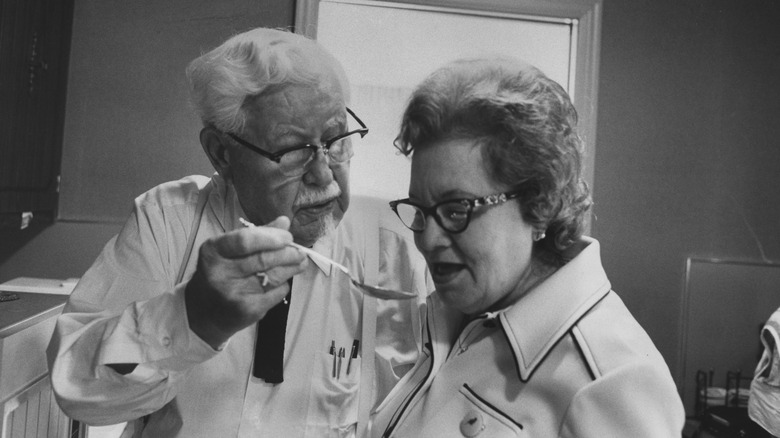 Sanders and his second wife Claudia