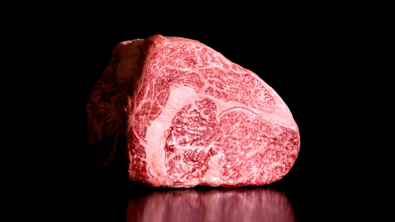 wagyu beef with marbling