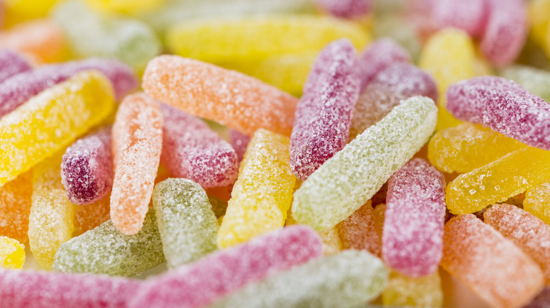 pile of colorful sour candy