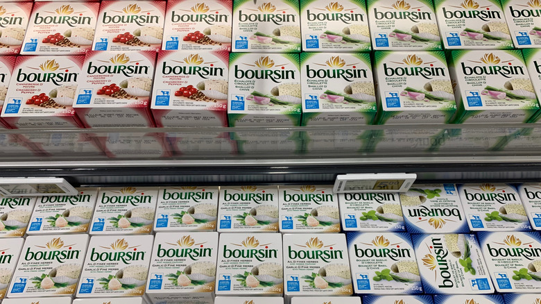 Boursin cheese varieties in store