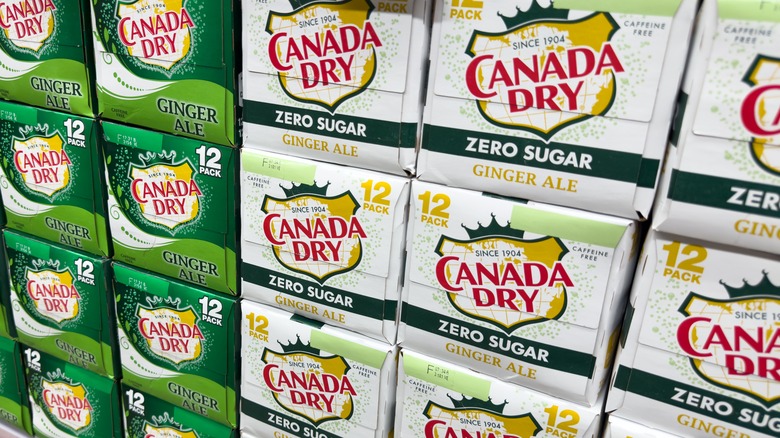 12-packs of Canada Dry Zero Sugar Ginger Ale and Canada Dry Ginger Ale