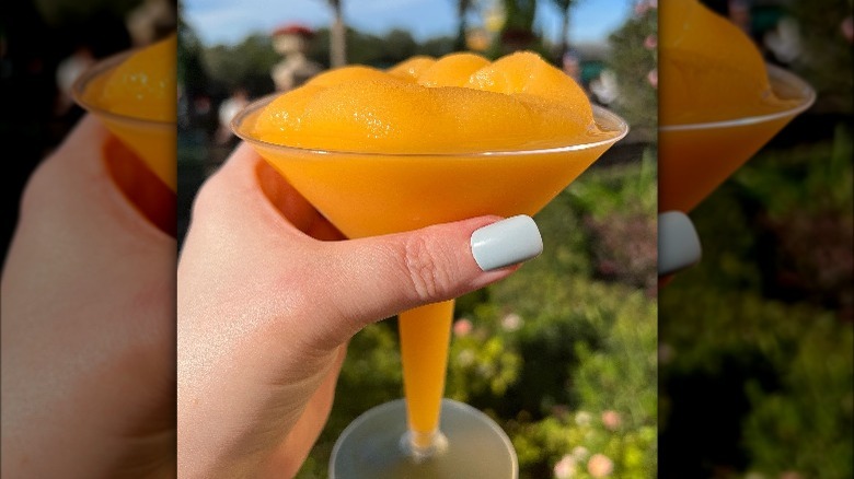Orange slush cocktail at Epcot