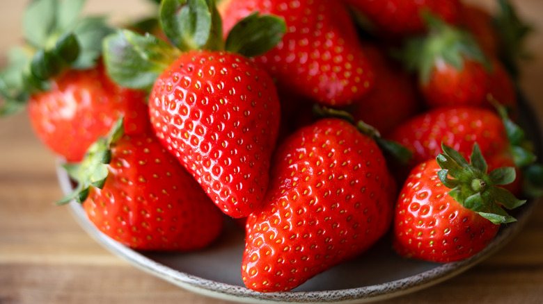 Strawberries on a plate