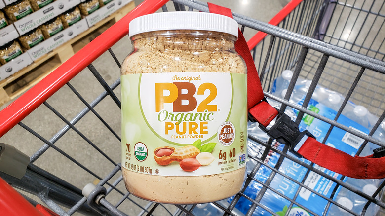 PB2 powdered peanut butter jar.