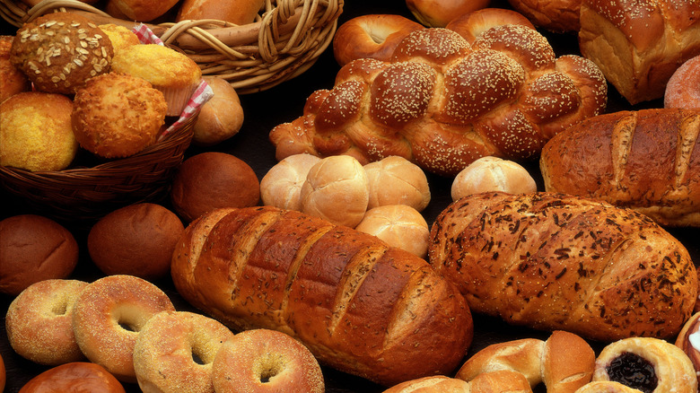 An assortment of breads