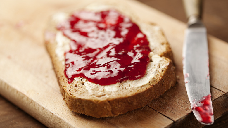 Jam on toast