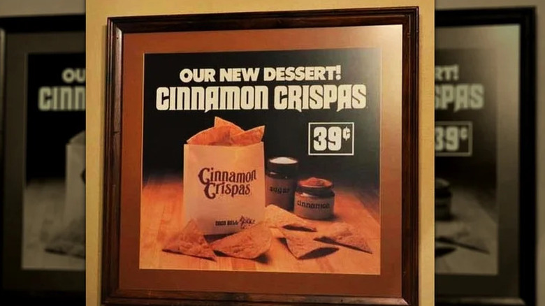 Advertisement for Taco Bell's Cinnamon Crispas