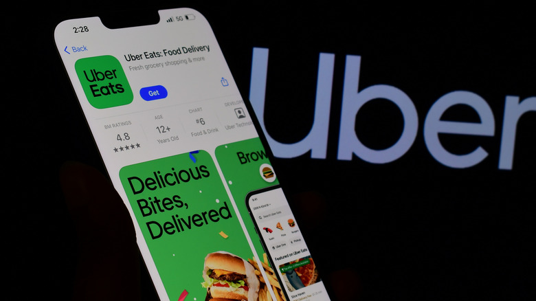 Uber Eats app on phone