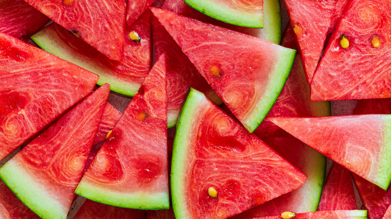 Close-up of sliced watermelon