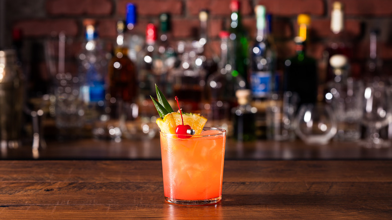 Rum mai tai cocktail