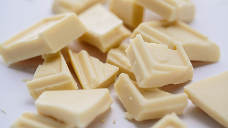 Pieces of white chocolate