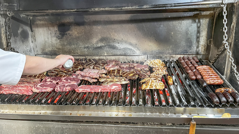 barbecue being cooked on a grill