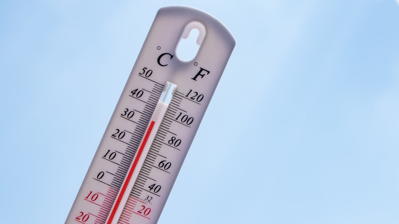 Fahrenheit and Celsius thermometer