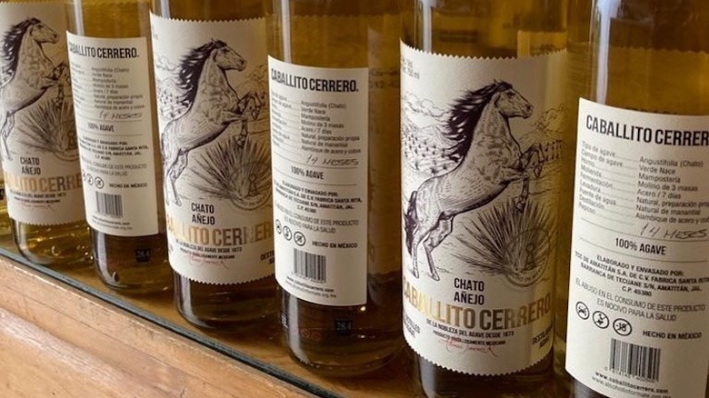 Bottles of Caballito Cerrero Añejo