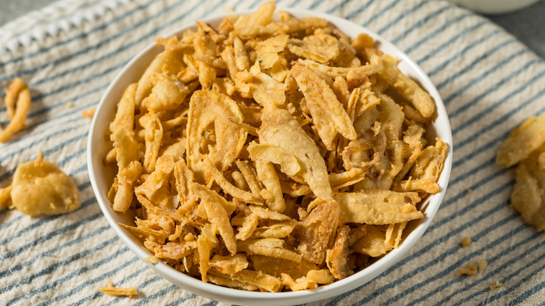 bowl of crispy fried onions