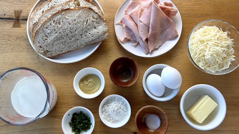 Ingredients for croque madame