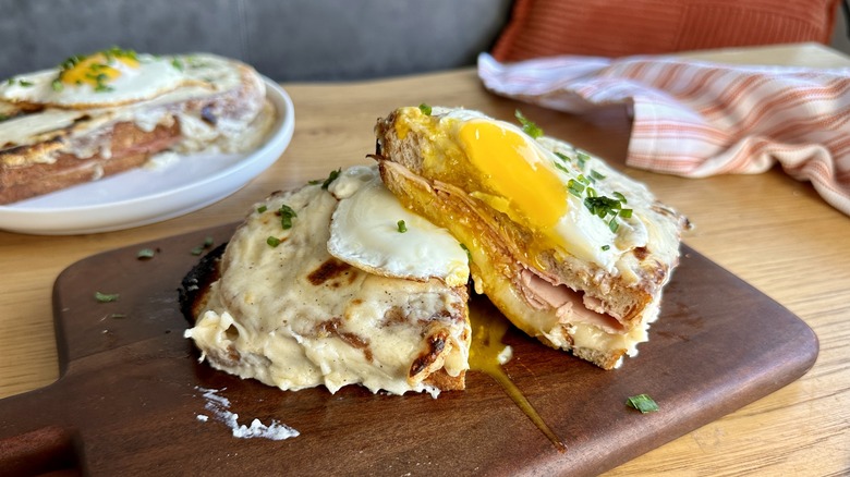 Traditional croque madame