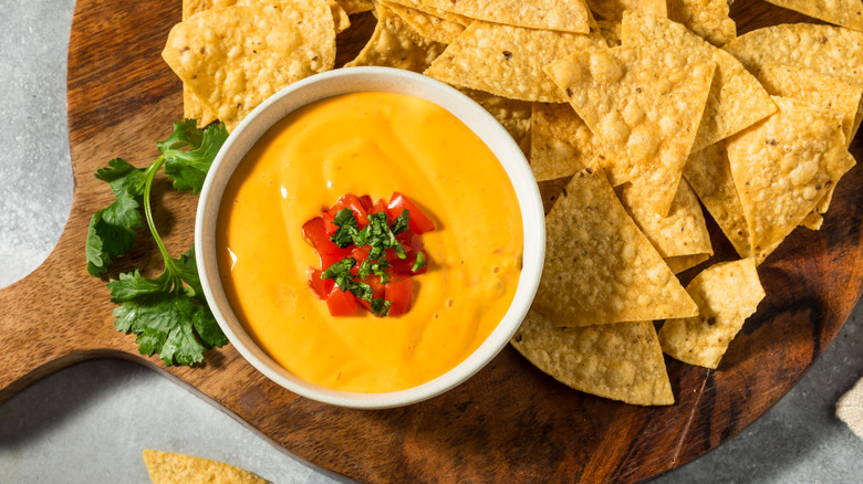 Queso with tortilla chips