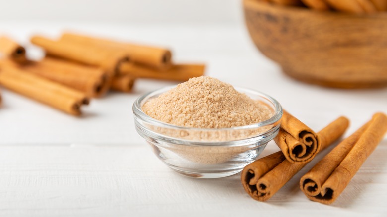 Cinnamon sugar in a bowl