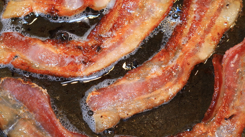 Bacon Frying in Grease