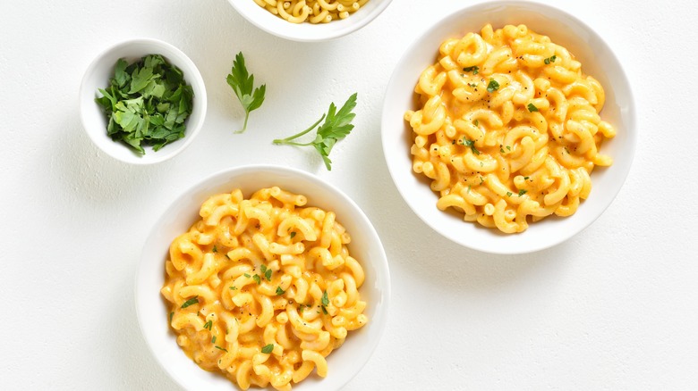 Plated macaroni and cheese