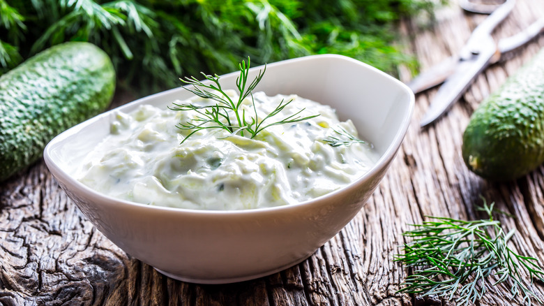 Bowl of tzatziki