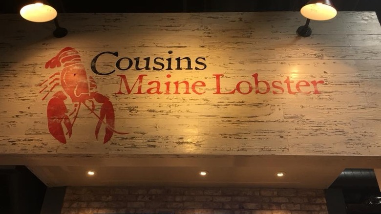 Sign for Cousins Maine Lobster