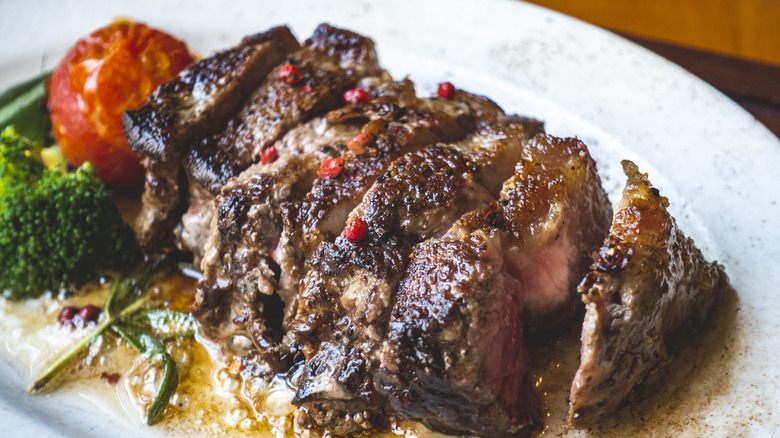 Expensive-looking plate of steak