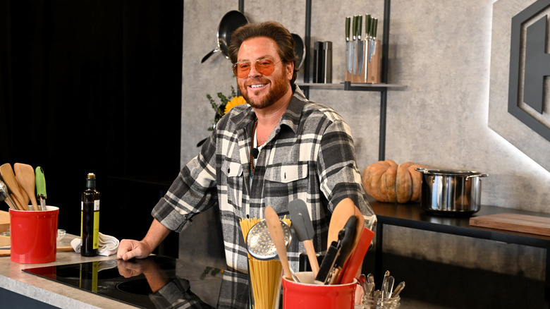 Scott Conant in kitchen