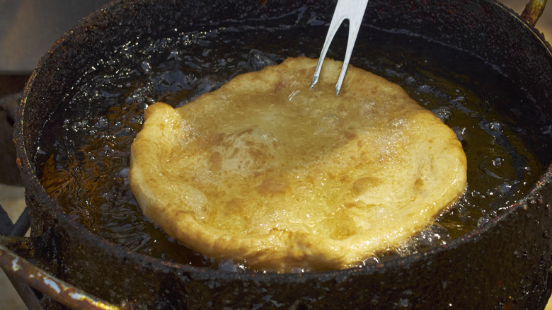 Frybread in a pan