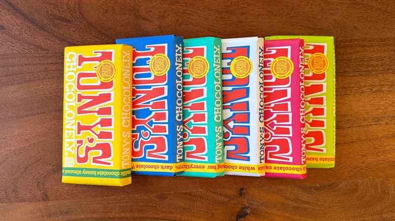 Group of Tony's chocolate bars