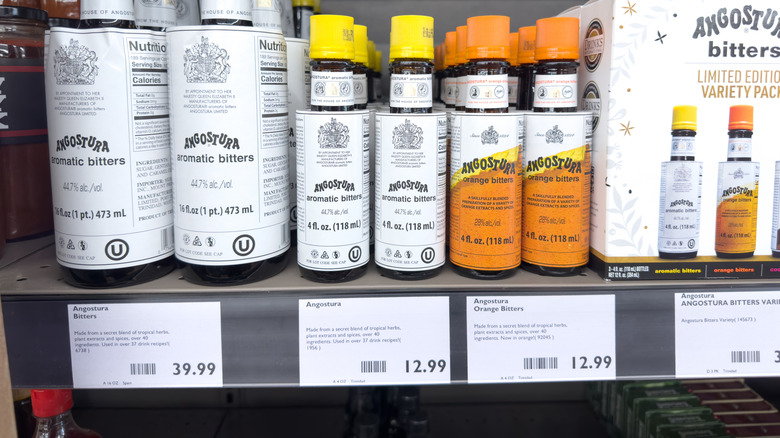 Bitters for sale on store shelf