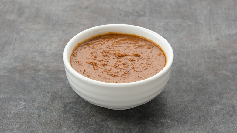 A bowl of satay-style peanut sauce