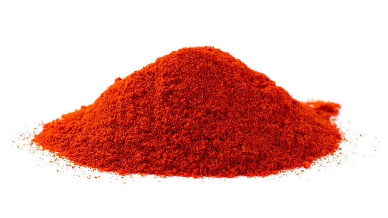 heap of paprika spice