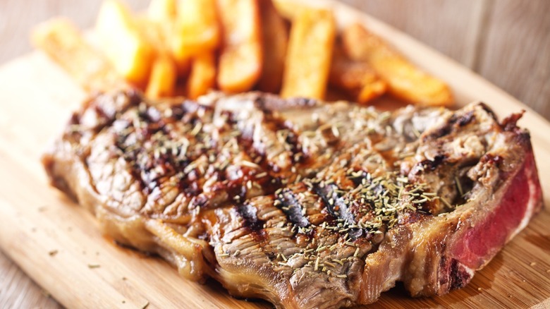 Steak with steak fries