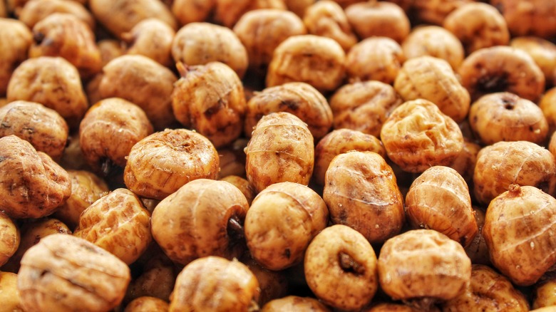 A large pile of harvested tiger nuts