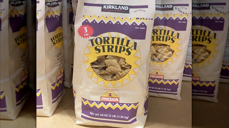 Kirkland Signature Tortilla Strips made by Mission