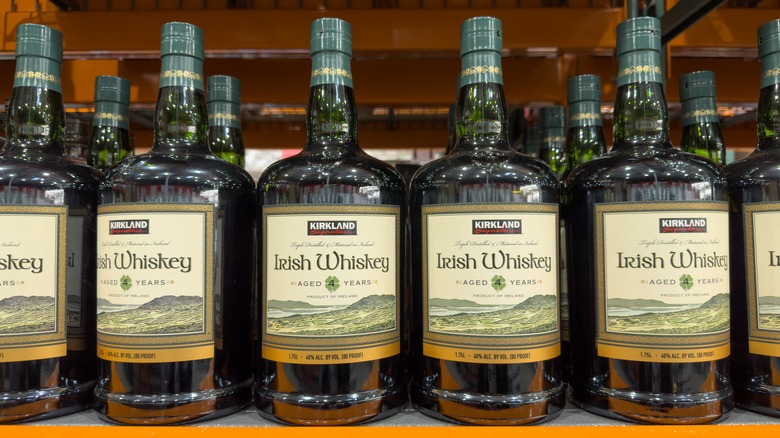 bottles of Kirkland Irish whiskeys