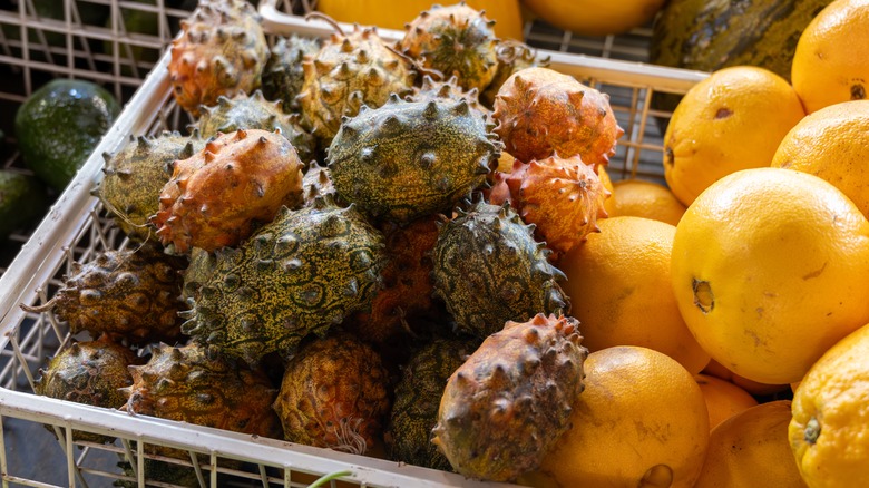 Kiwano melon with other fruit