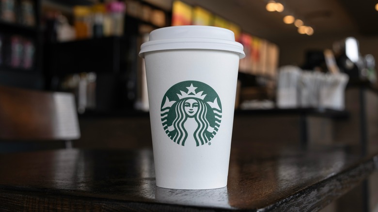 Starbucks drink on counter