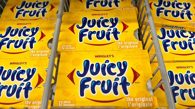 packages of Juicy Fruit gum