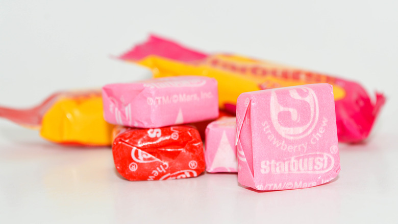 Starburst candies in wrappers