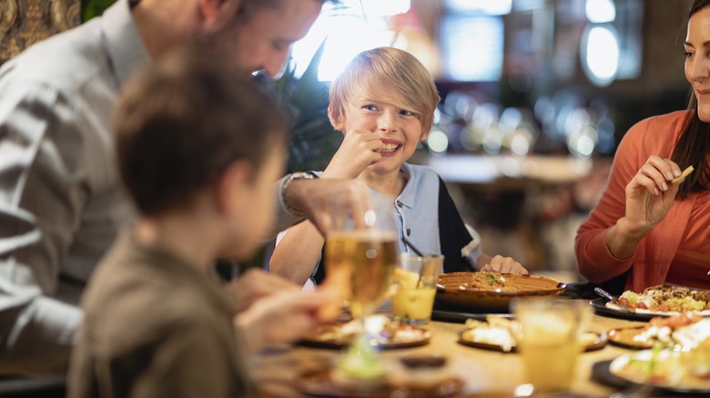 Family eating at Ponderosa