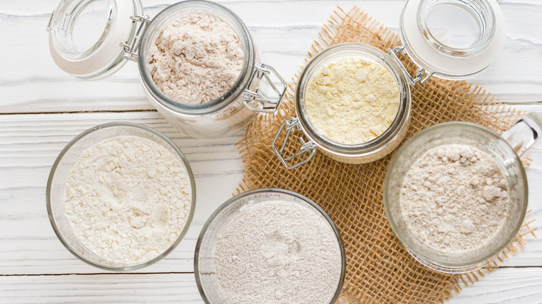 Different kinds of flour