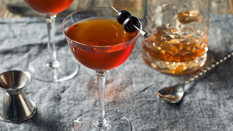 Rob Roy cocktail in a glass